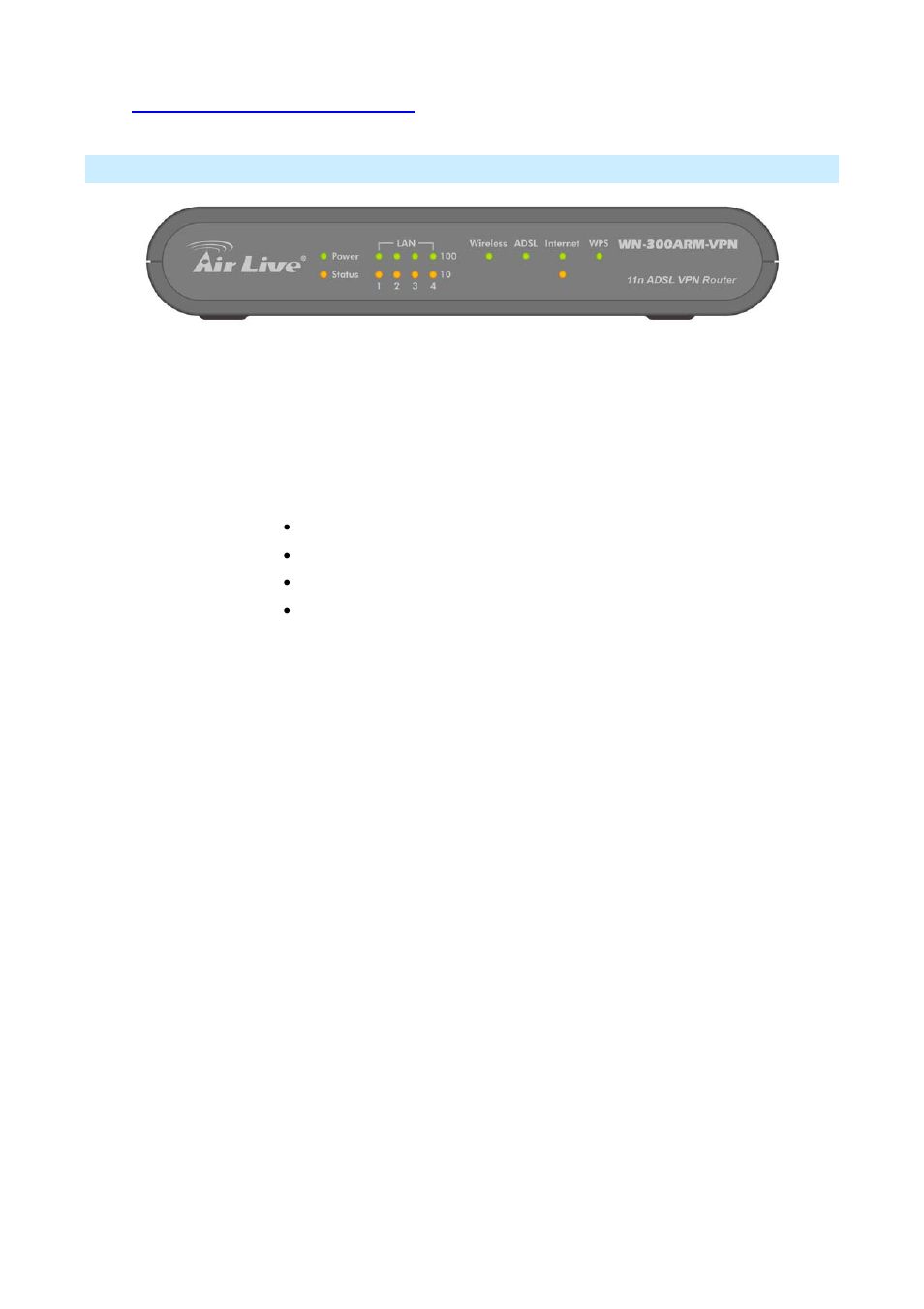 2 front panel and rear panel, Front panel and rear panel | AirLive WN-300ARM-VPN User Manual | Page 12 / 131