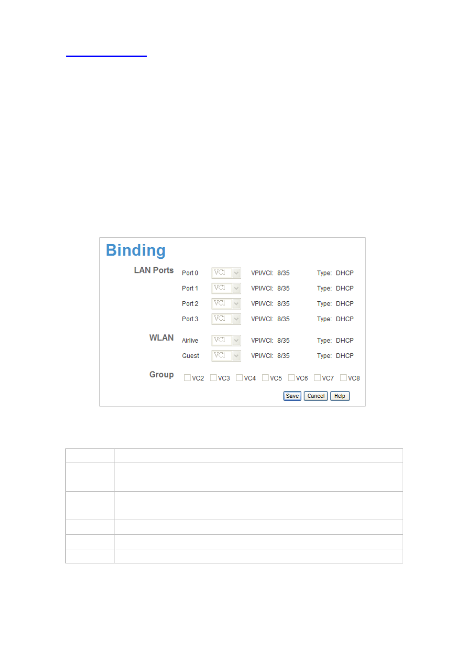 7 binding screen, Binding screen | AirLive WN-300ARM-VPN User Manual | Page 38 / 131