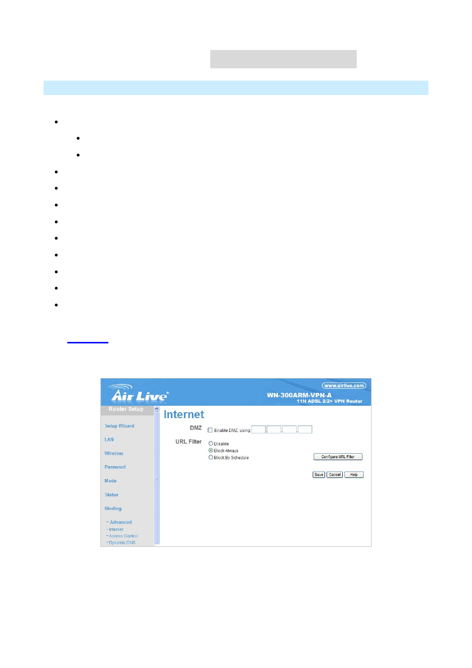 Chapter6. advanced features, 1 internet, Chapter6 | Advanced features, Internet | AirLive WN-300ARM-VPN User Manual | Page 65 / 131