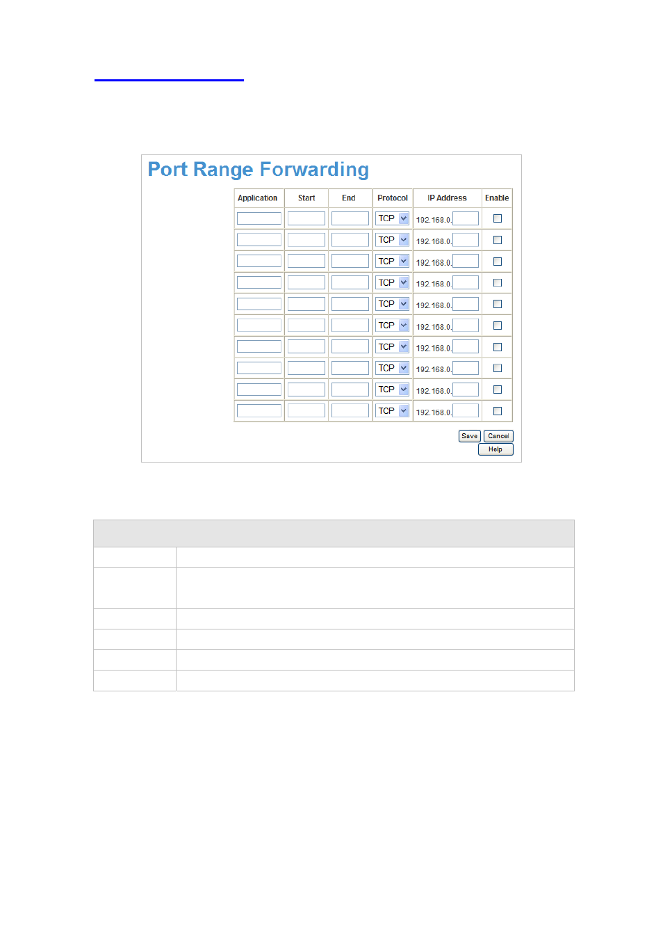 8 port range forward, Port range forward | AirLive WN-300ARM-VPN User Manual | Page 79 / 131