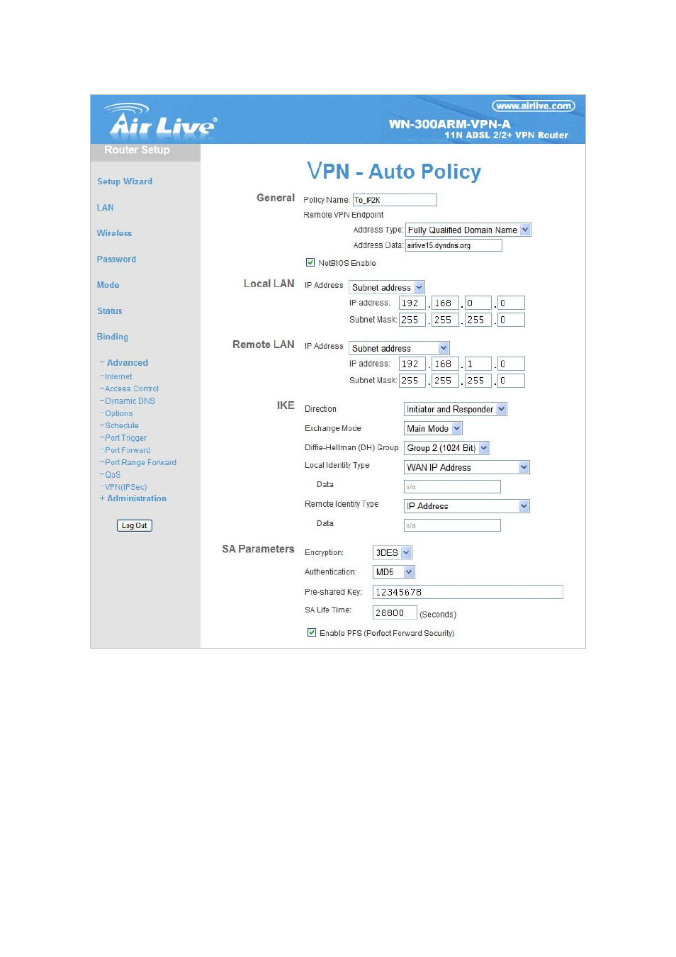 AirLive WN-300ARM-VPN User Manual | Page 99 / 131