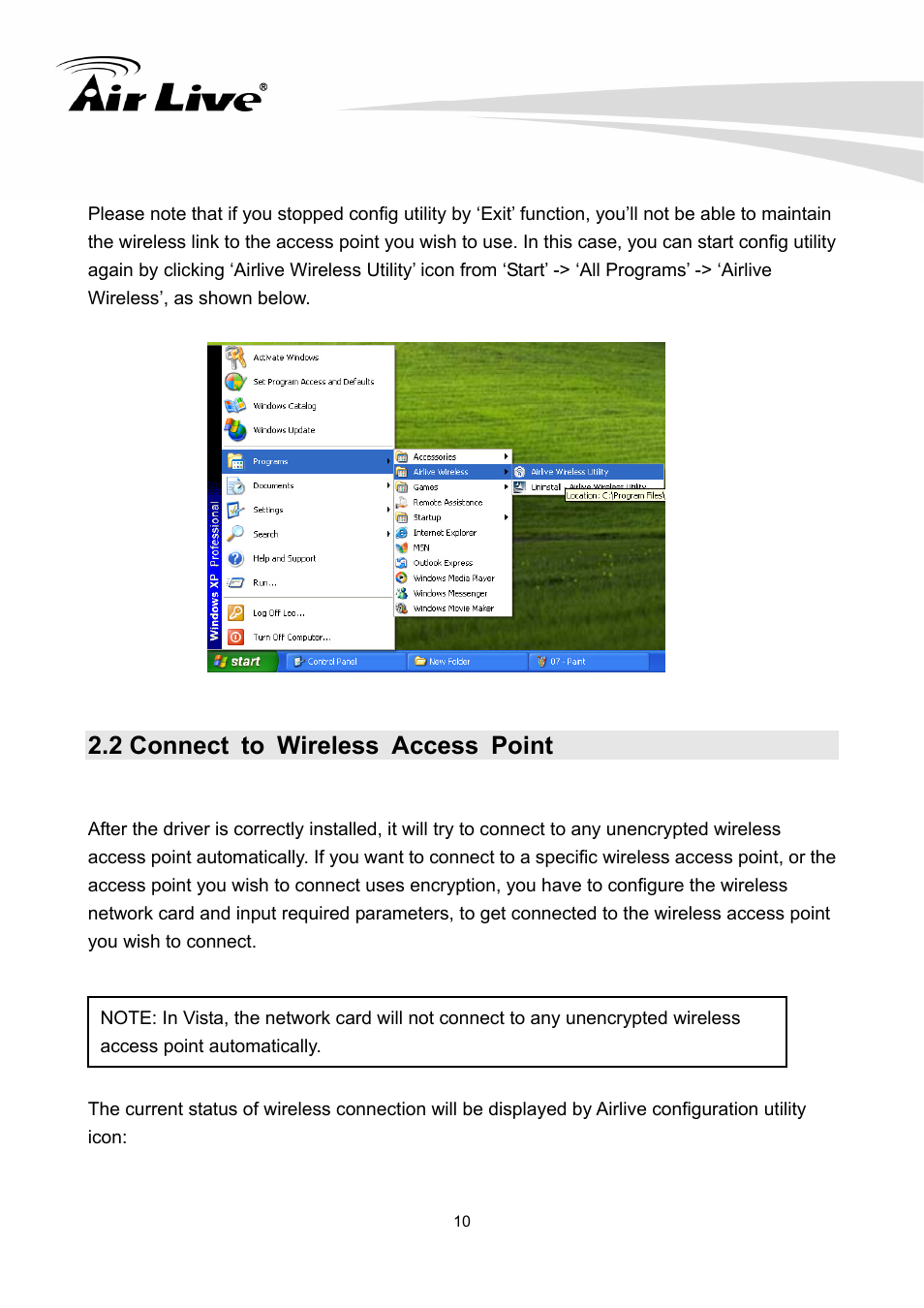 2 connect to wireless access point | AirLive WN-300PCI User Manual | Page 14 / 70