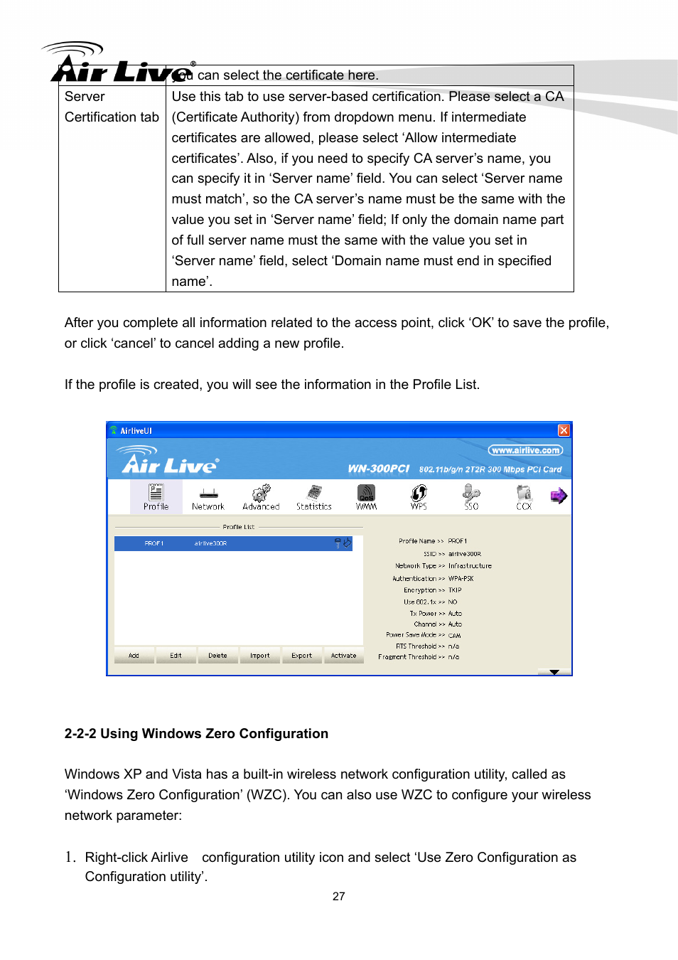 AirLive WN-300PCI User Manual | Page 31 / 70