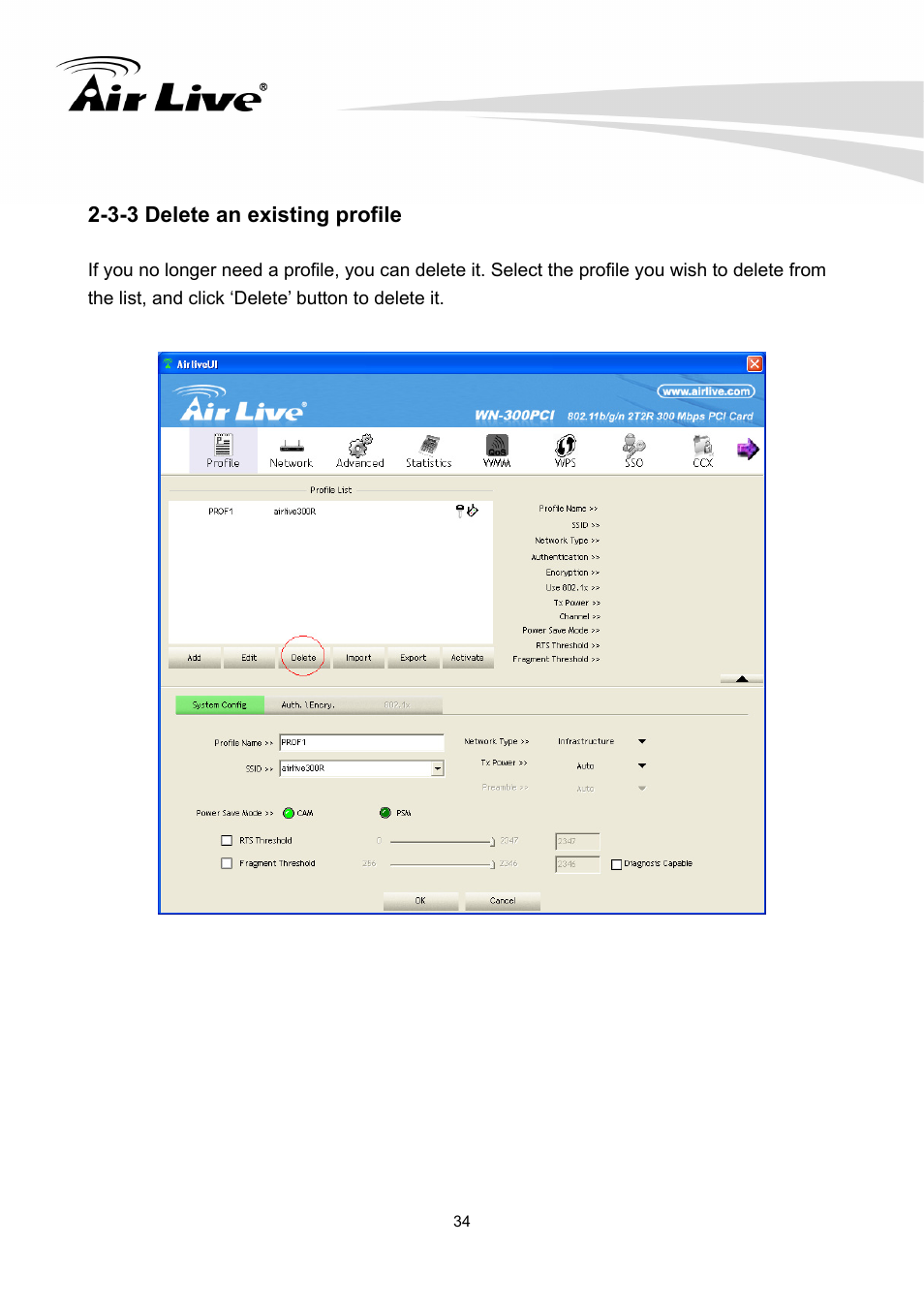 AirLive WN-300PCI User Manual | Page 38 / 70