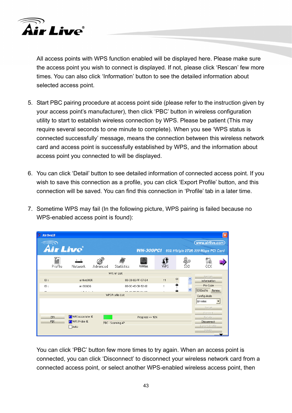 AirLive WN-300PCI User Manual | Page 47 / 70