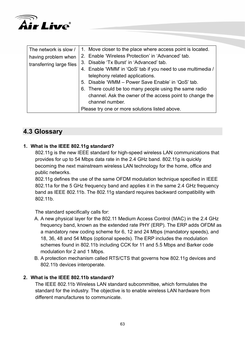 3 glossary | AirLive WN-300PCI User Manual | Page 67 / 70