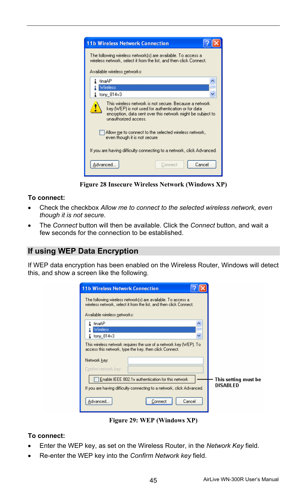 If using wep data encryption | AirLive WN-300R User Manual | Page 51 / 110