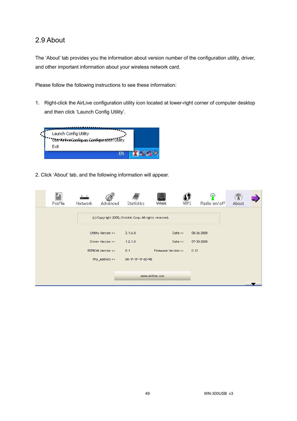9 about | AirLive WN-300USB User Manual | Page 56 / 63