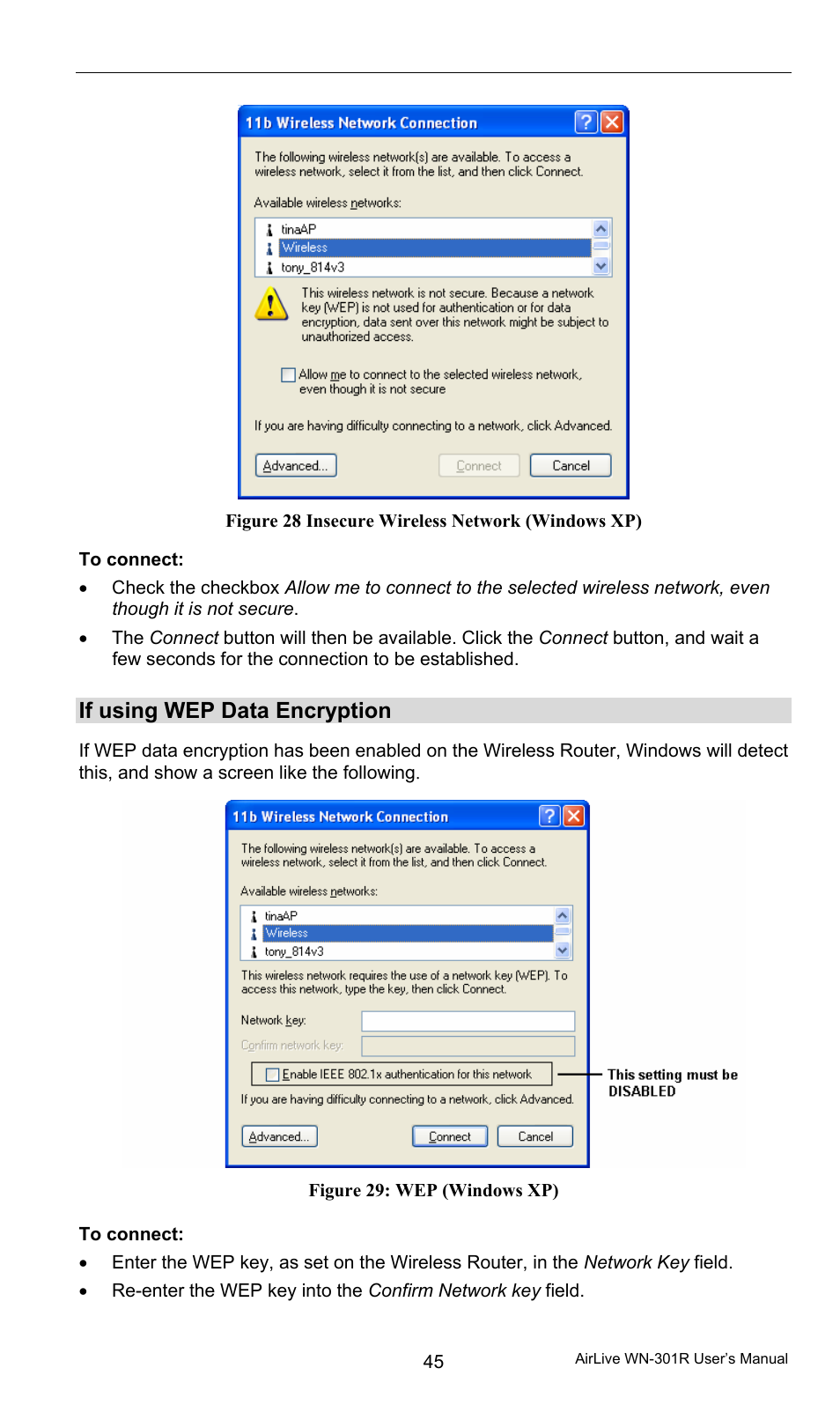 If using wep data encryption | AirLive WN-301R User Manual | Page 51 / 110