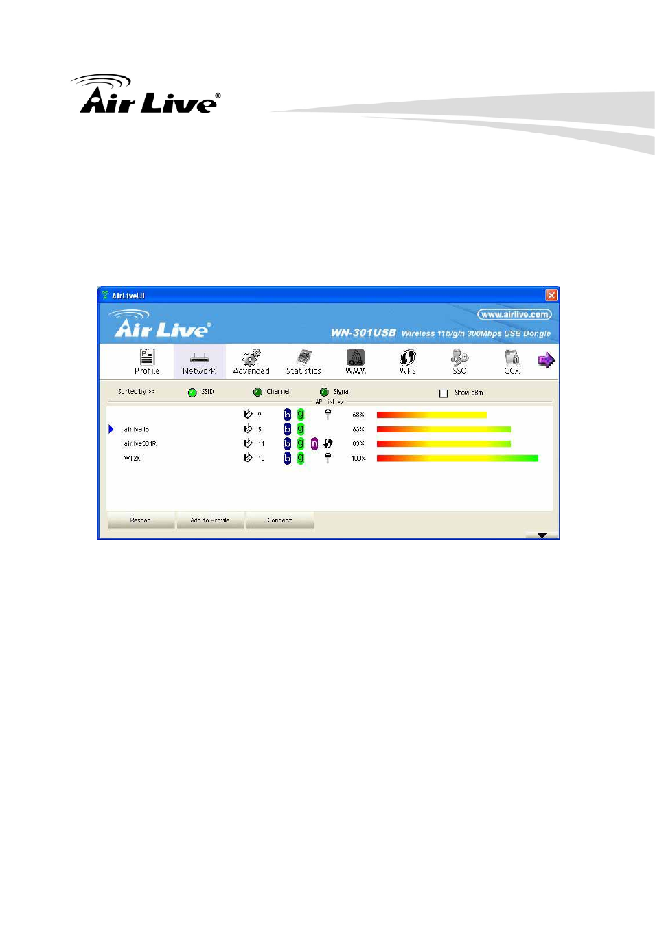 Utility/network | AirLive WN-301USB User Manual | Page 22 / 71