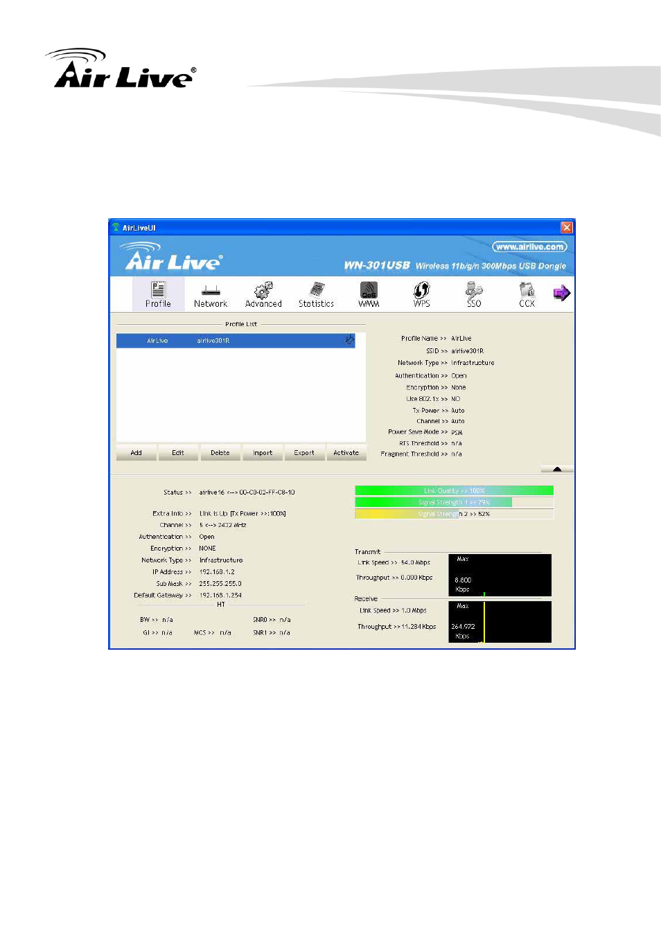 Utility/profile | AirLive WN-301USB User Manual | Page 23 / 71