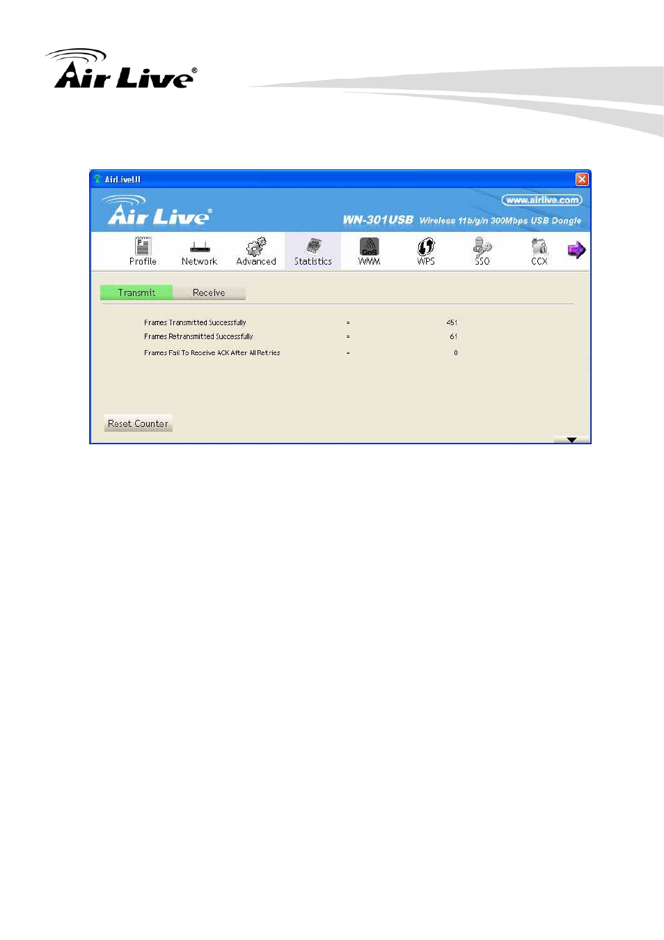 Statistics | AirLive WN-301USB User Manual | Page 37 / 71