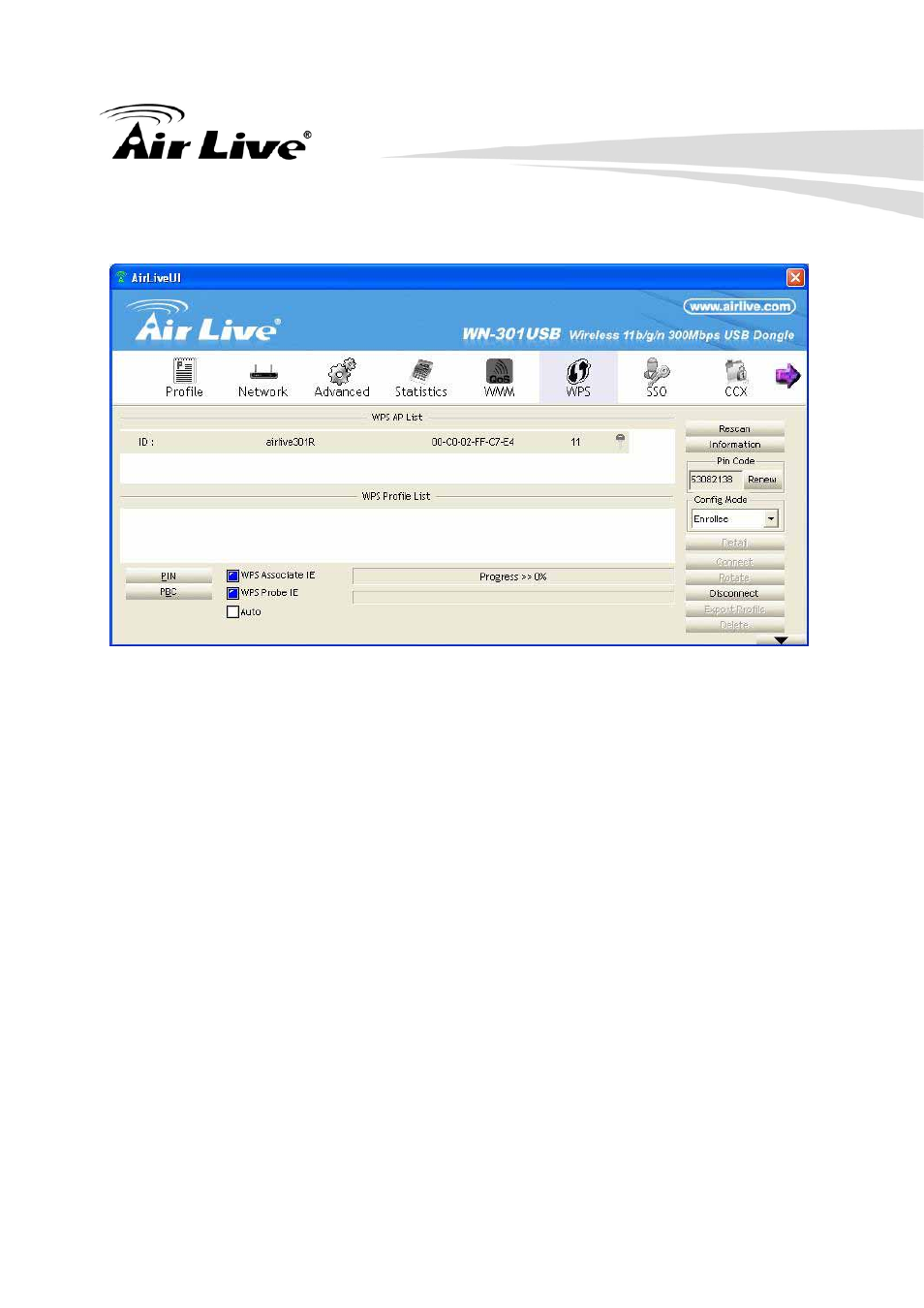 Wps configuration, Configuration | AirLive WN-301USB User Manual | Page 40 / 71