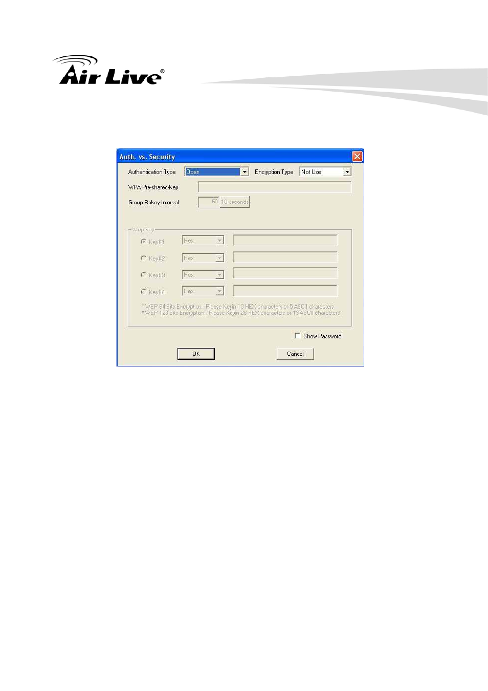 2 security setting | AirLive WN-301USB User Manual | Page 46 / 71