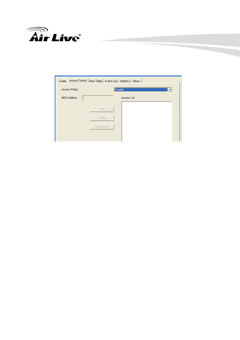 3 access control, 3 access, Control | AirLive WN-301USB User Manual | Page 48 / 71