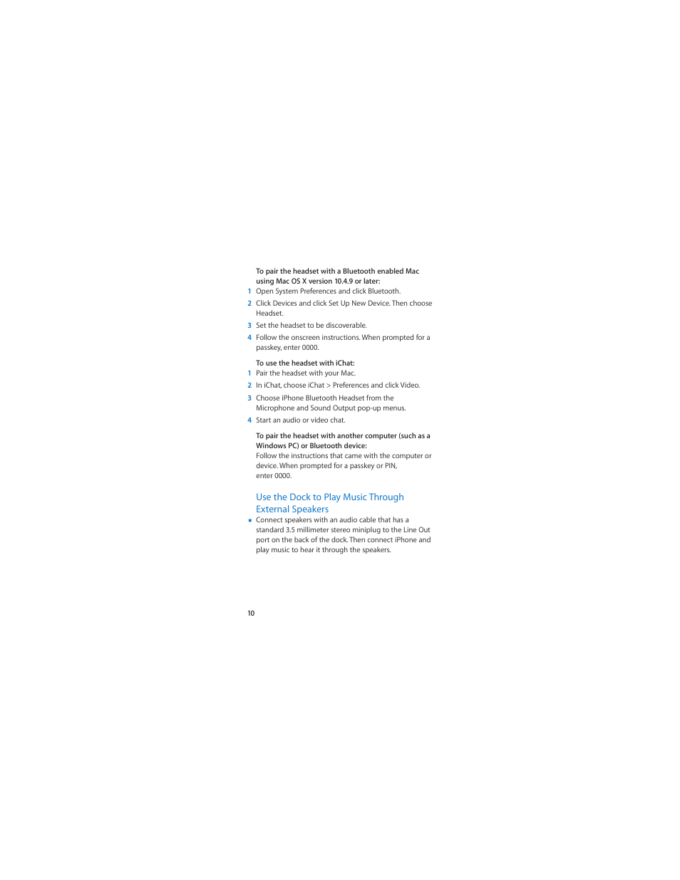 Apple Bluetooth Headset User Manual | Page 10 / 20