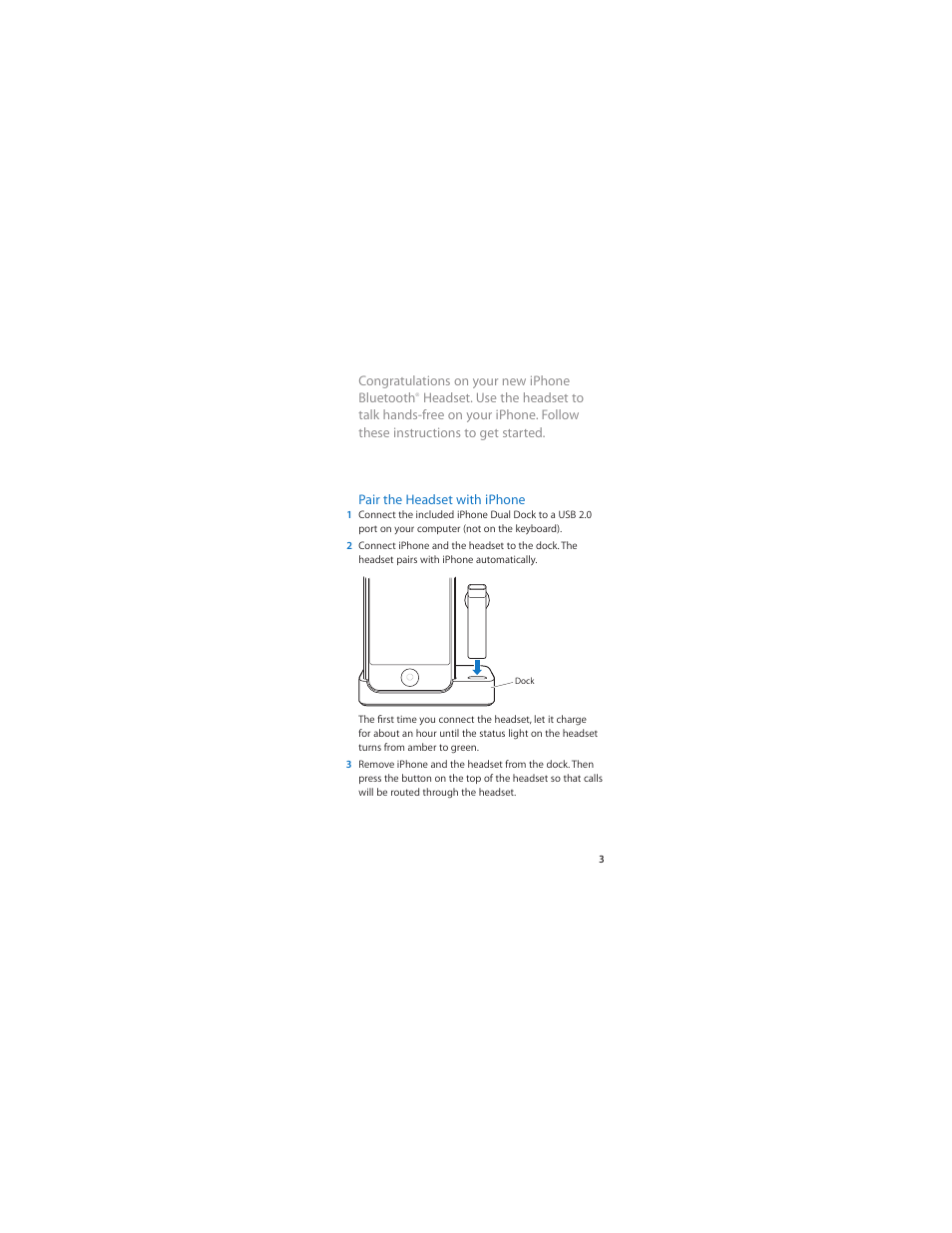 Apple Bluetooth Headset User Manual | Page 3 / 20