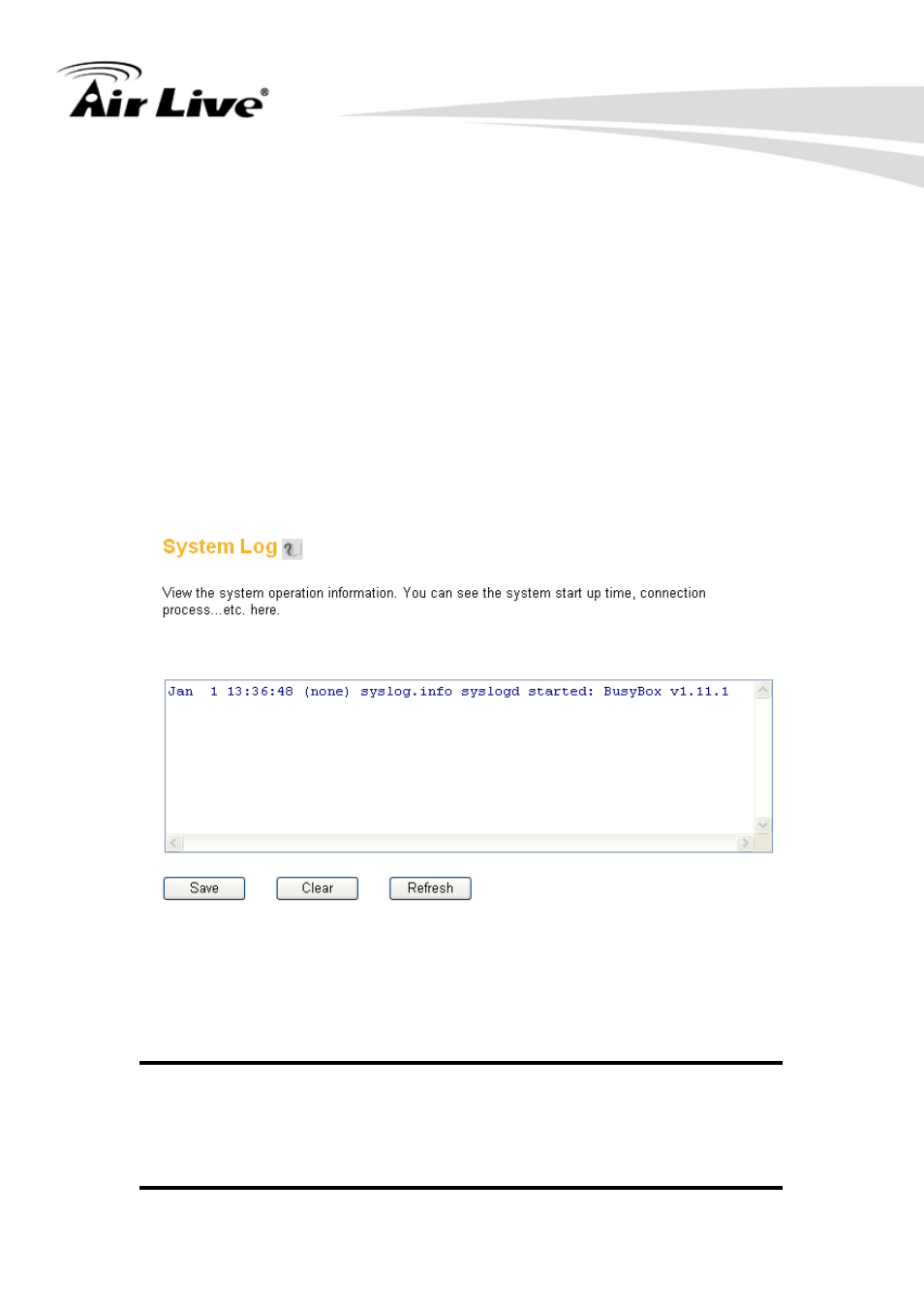 System log | AirLive WN-350R User Manual | Page 158 / 176