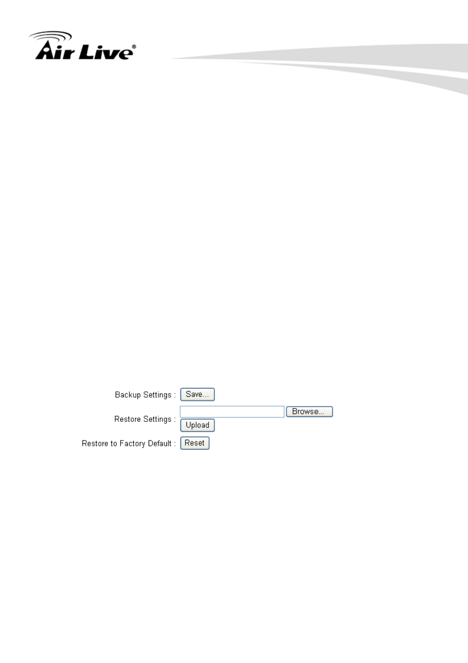 Configuration backup and restore | AirLive WN-350R User Manual | Page 162 / 176
