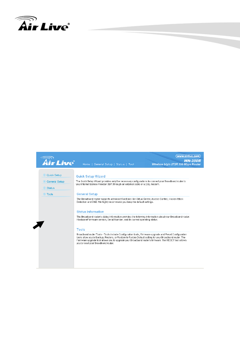 Using ‘quick setup, Here | AirLive WN-350R User Manual | Page 32 / 176