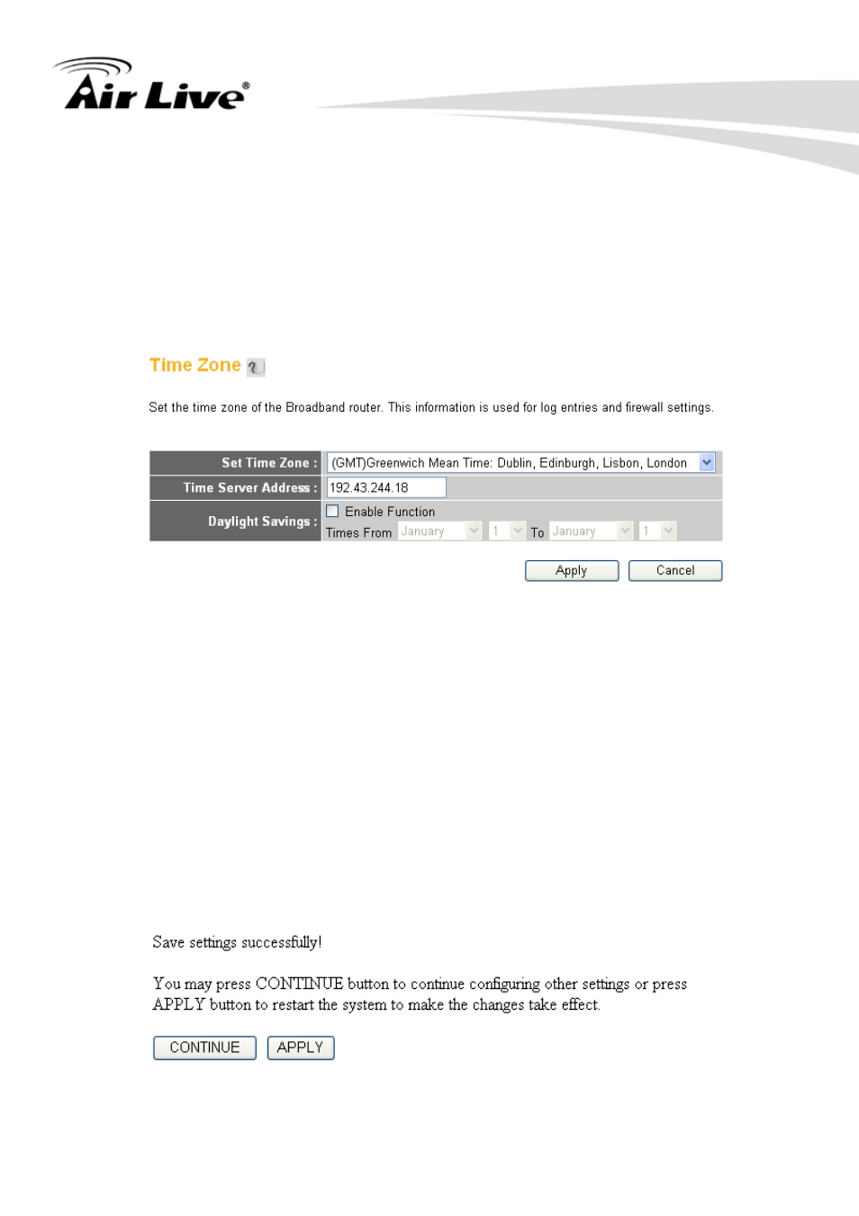 Time zone and time auto-synchronization | AirLive WN-350R User Manual | Page 48 / 176