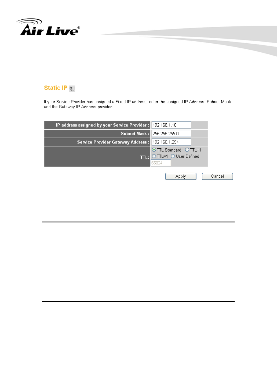 Setup procedure for ‘static ip | AirLive WN-350R User Manual | Page 59 / 176
