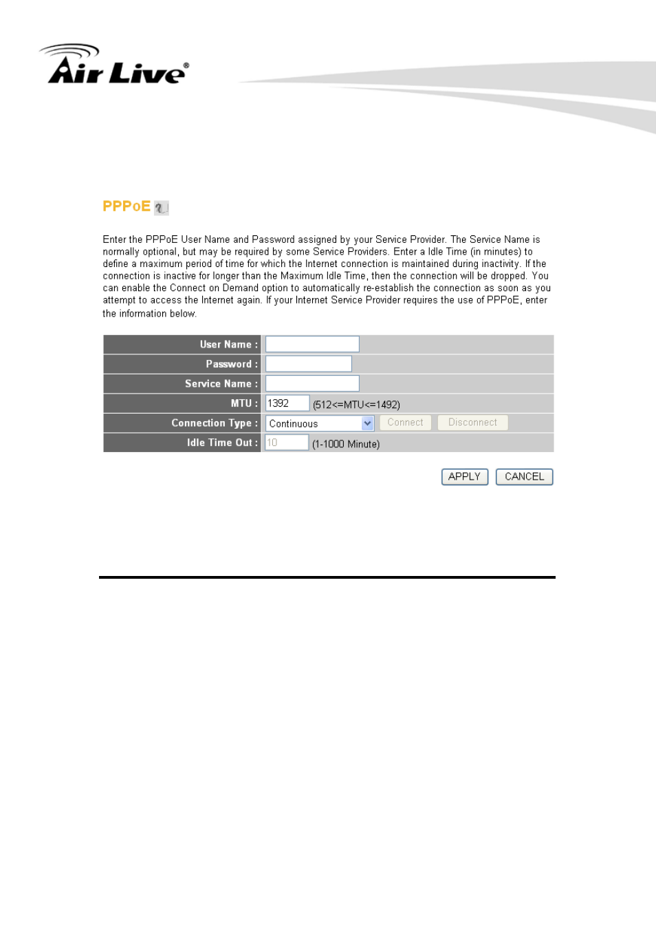 Setup procedure for ‘pppoe | AirLive WN-350R User Manual | Page 61 / 176