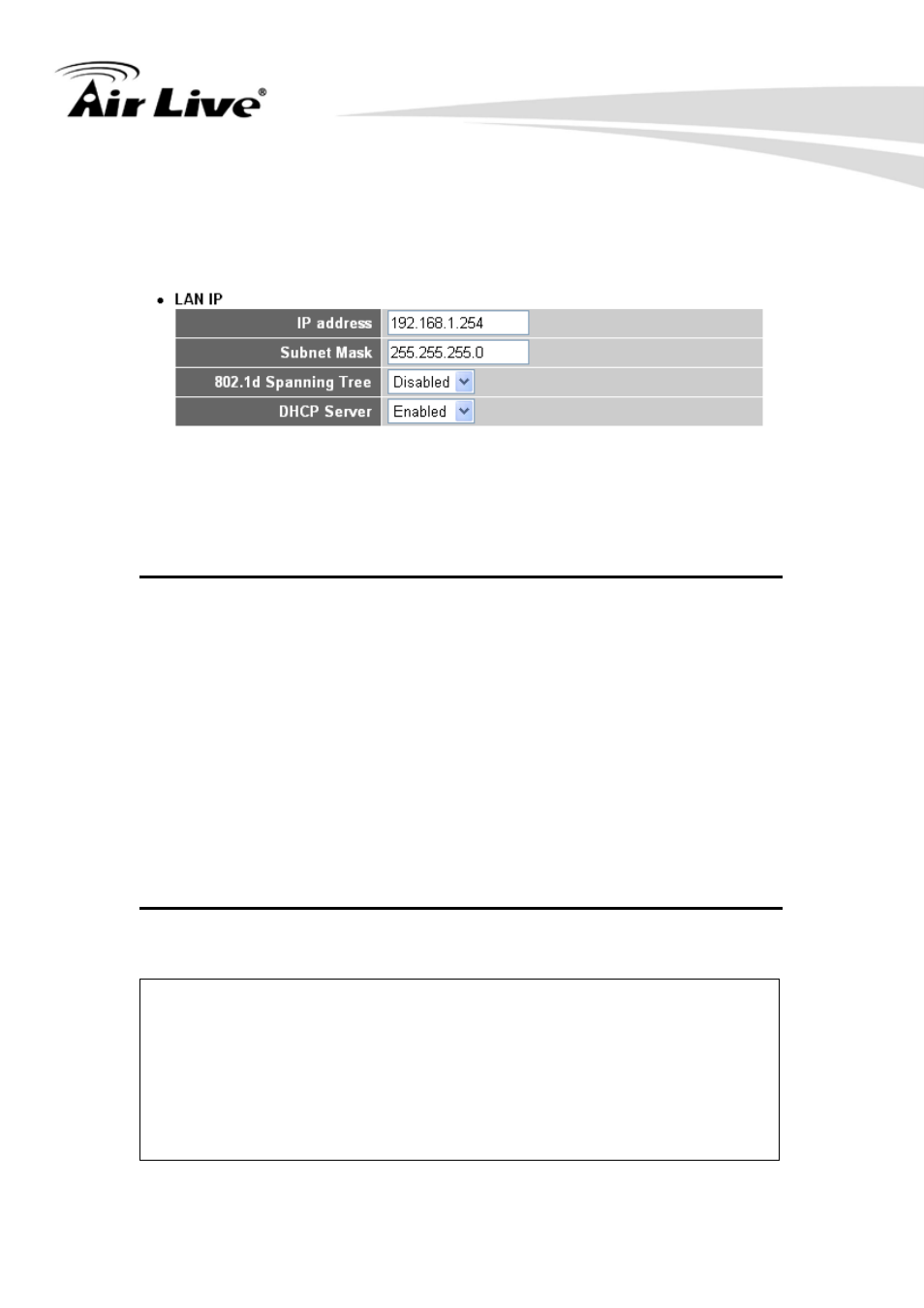 Lan ip section | AirLive WN-350R User Manual | Page 79 / 176