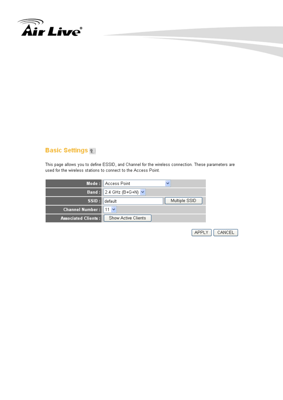 Basic wireless settings | AirLive WN-350R User Manual | Page 86 / 176