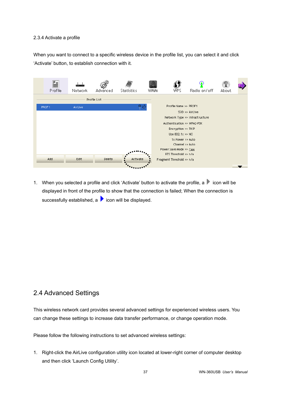 4 advanced settings | AirLive WN-360USB User Manual | Page 42 / 62