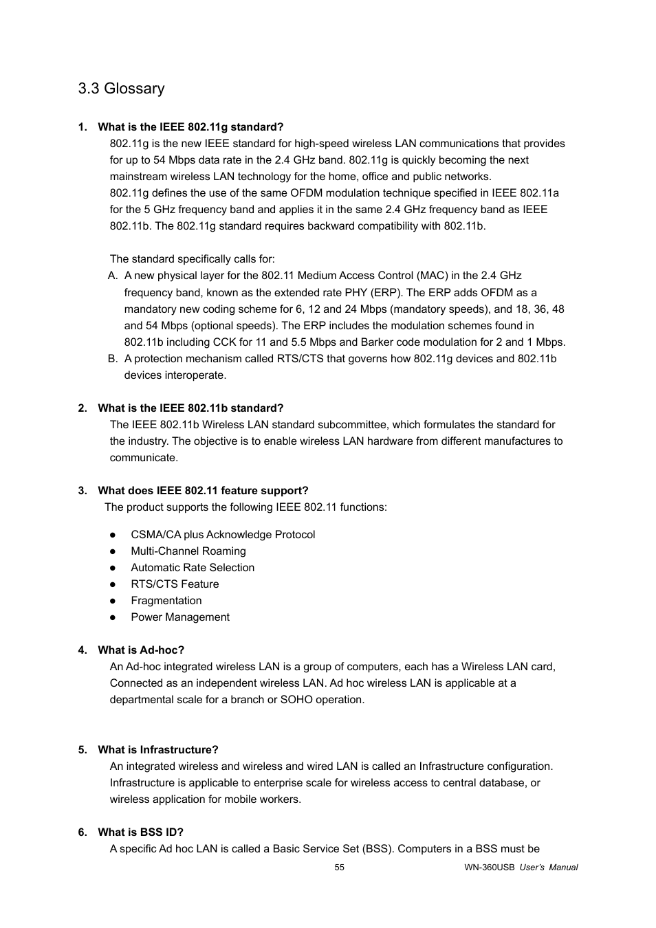 3 glossary | AirLive WN-360USB User Manual | Page 60 / 62