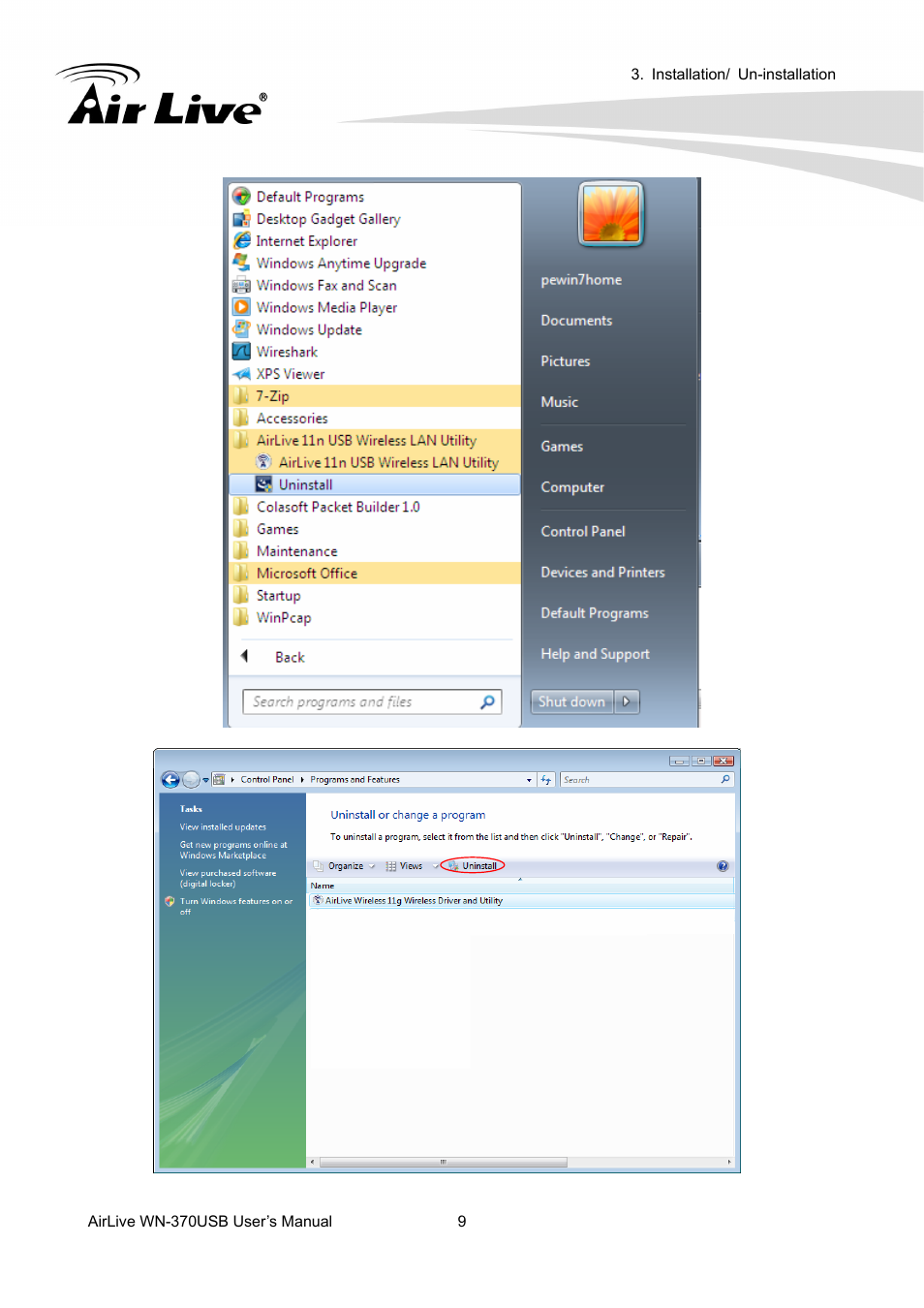 AirLive WN-370USB User Manual | Page 13 / 40