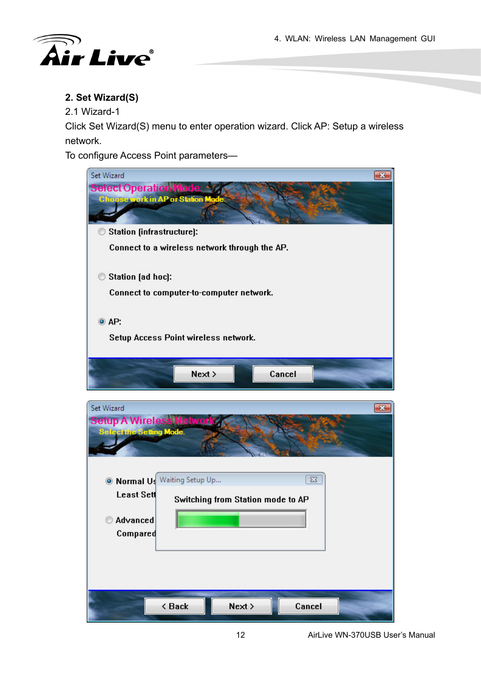 AirLive WN-370USB User Manual | Page 16 / 40