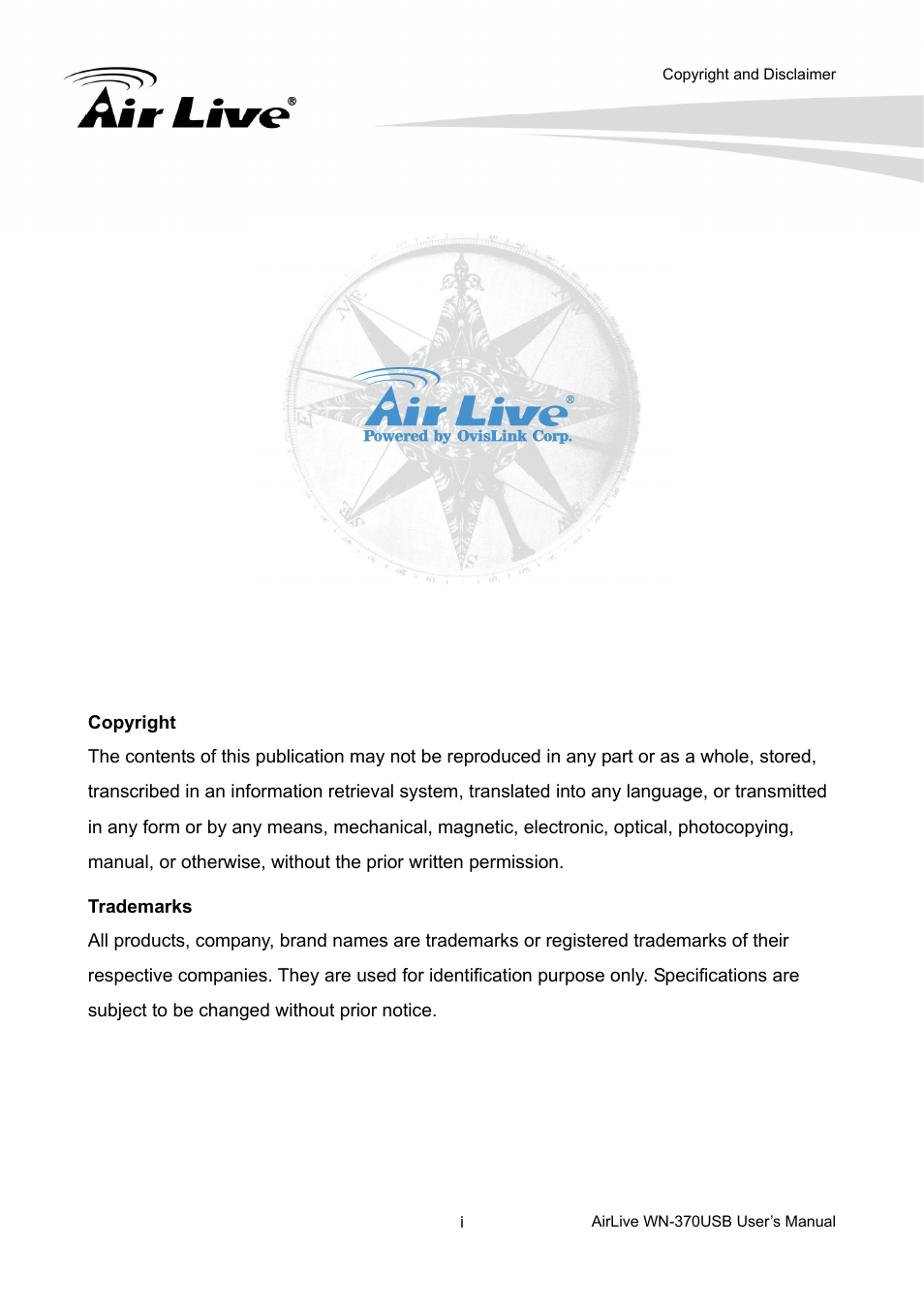 AirLive WN-370USB User Manual | Page 2 / 40