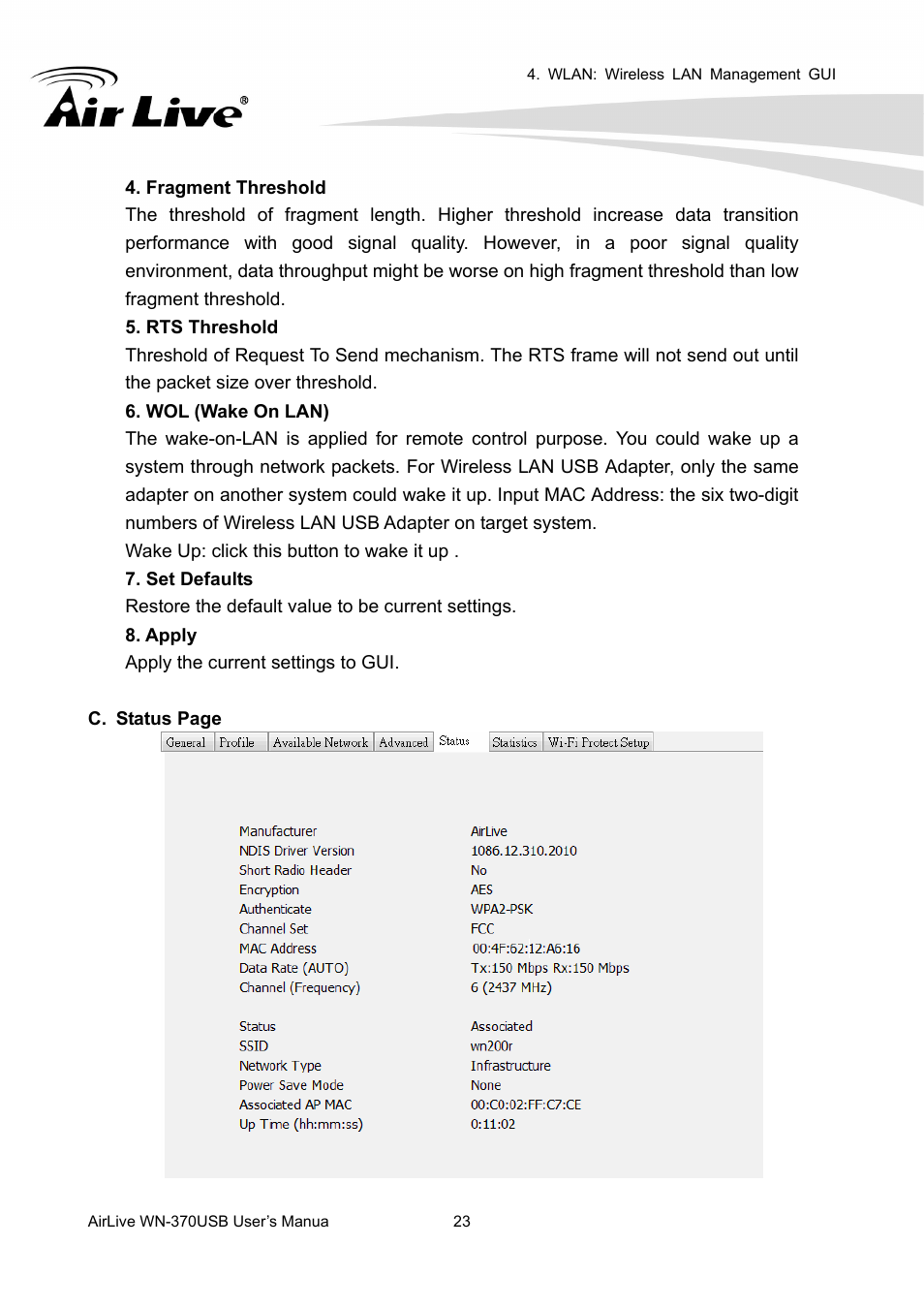 AirLive WN-370USB User Manual | Page 27 / 40