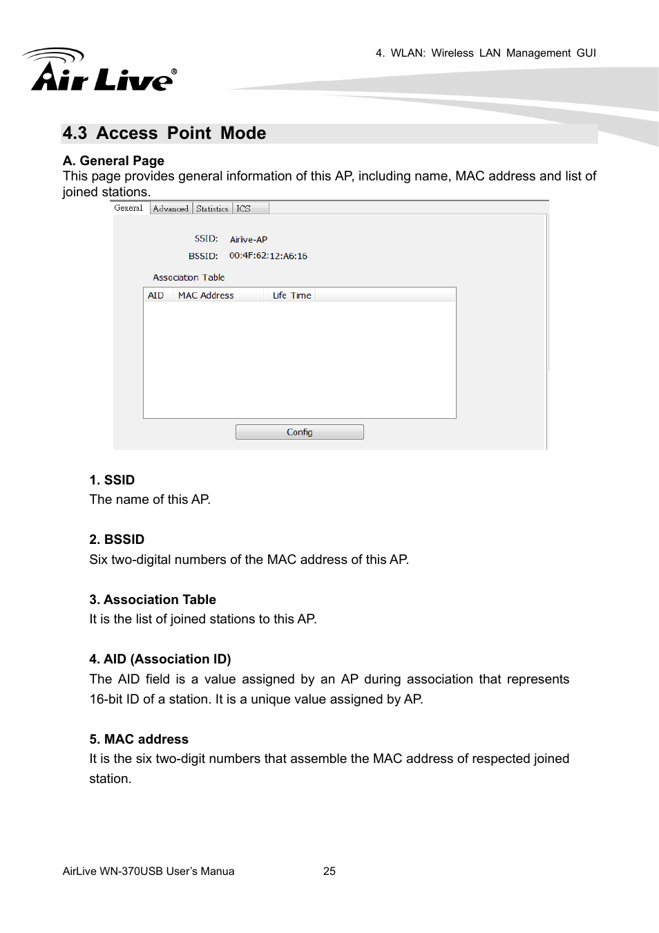 3 access point mode | AirLive WN-370USB User Manual | Page 29 / 40