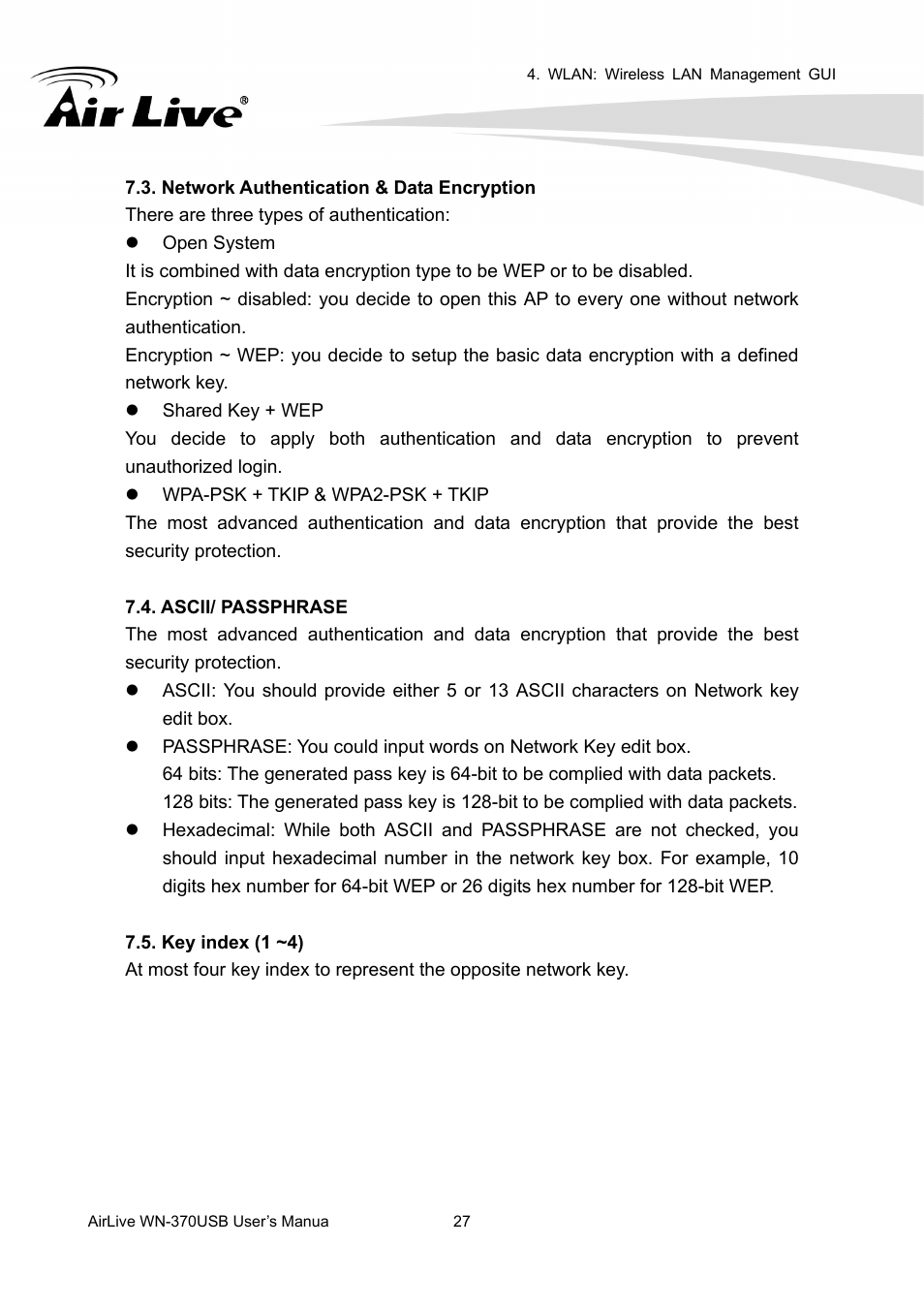 AirLive WN-370USB User Manual | Page 31 / 40