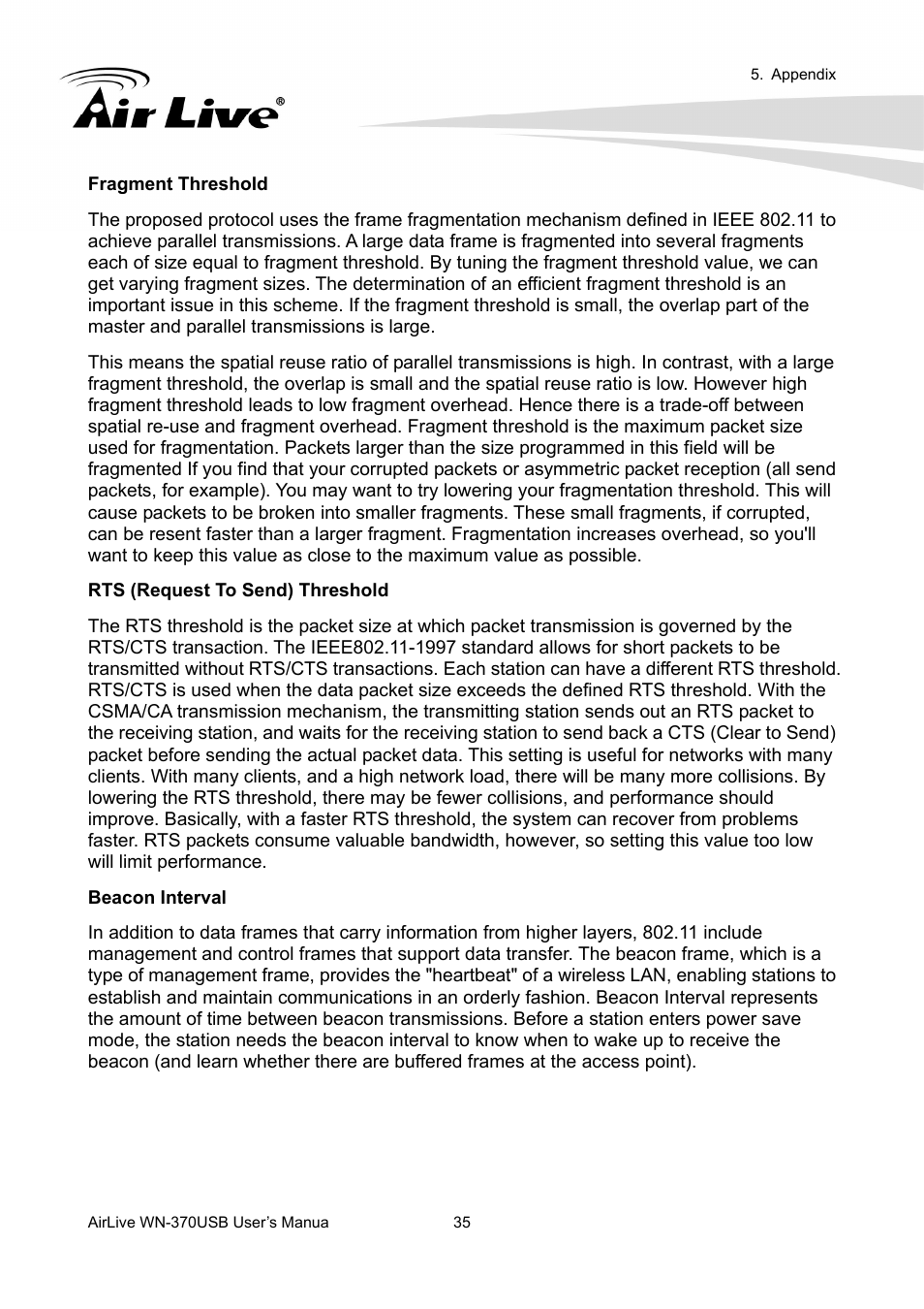 AirLive WN-370USB User Manual | Page 39 / 40