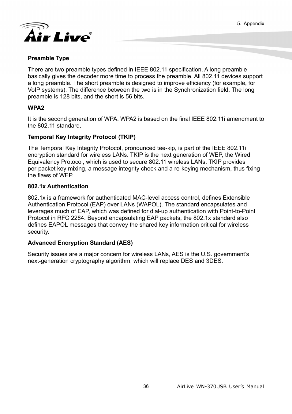 AirLive WN-370USB User Manual | Page 40 / 40