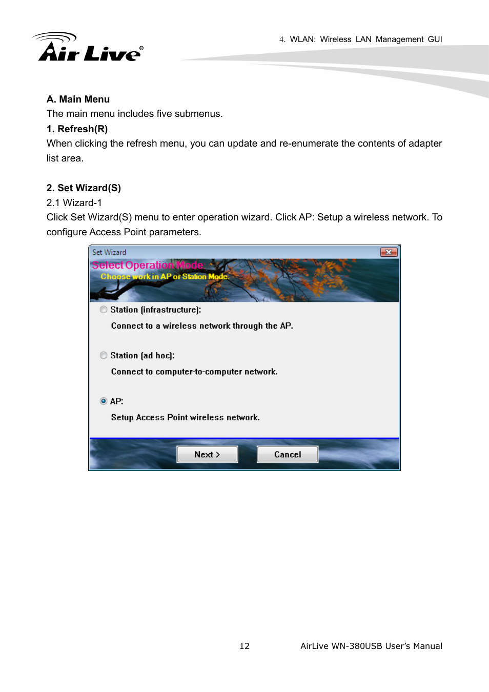 AirLive WN-380USB User Manual | Page 16 / 42