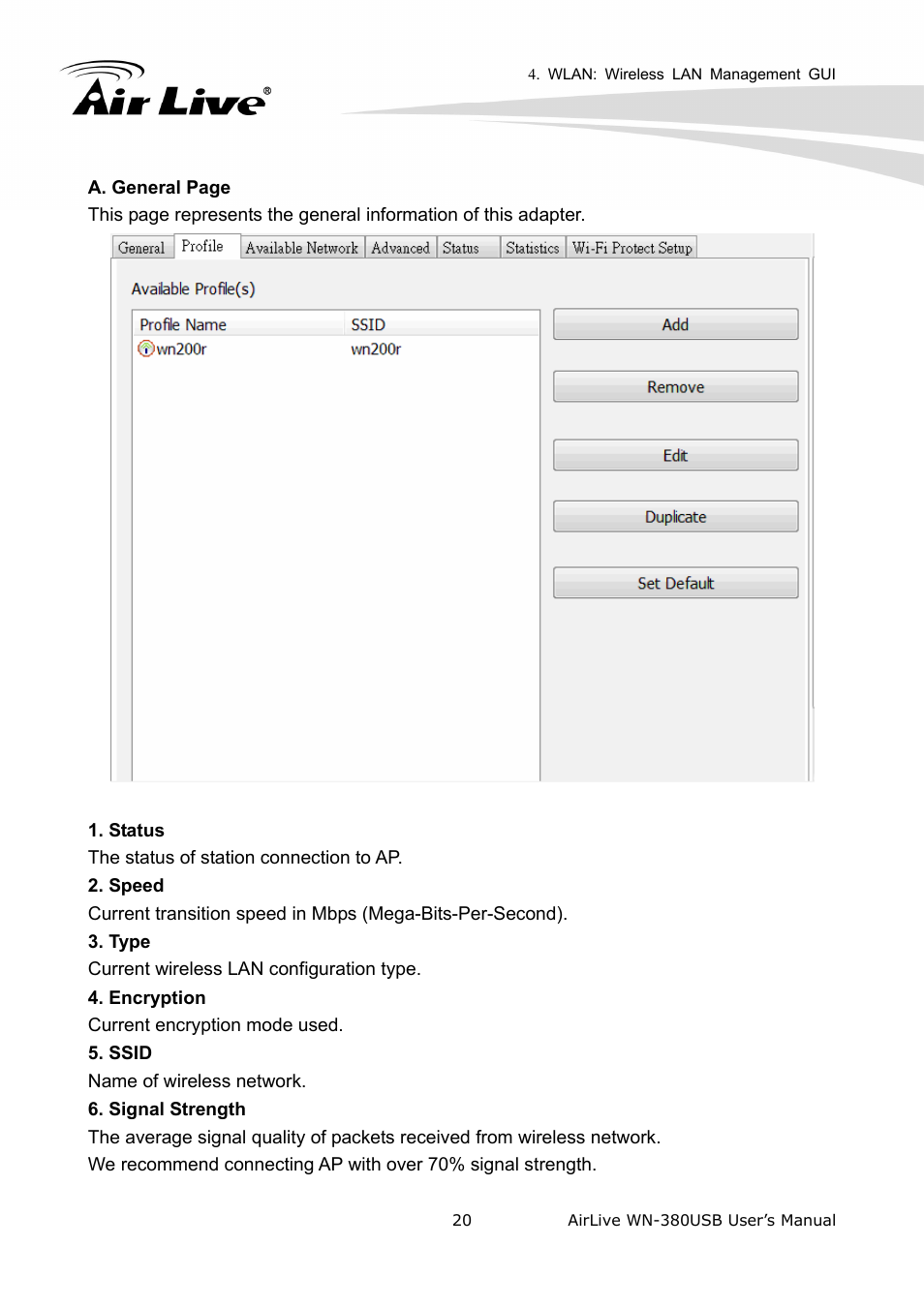 AirLive WN-380USB User Manual | Page 24 / 42