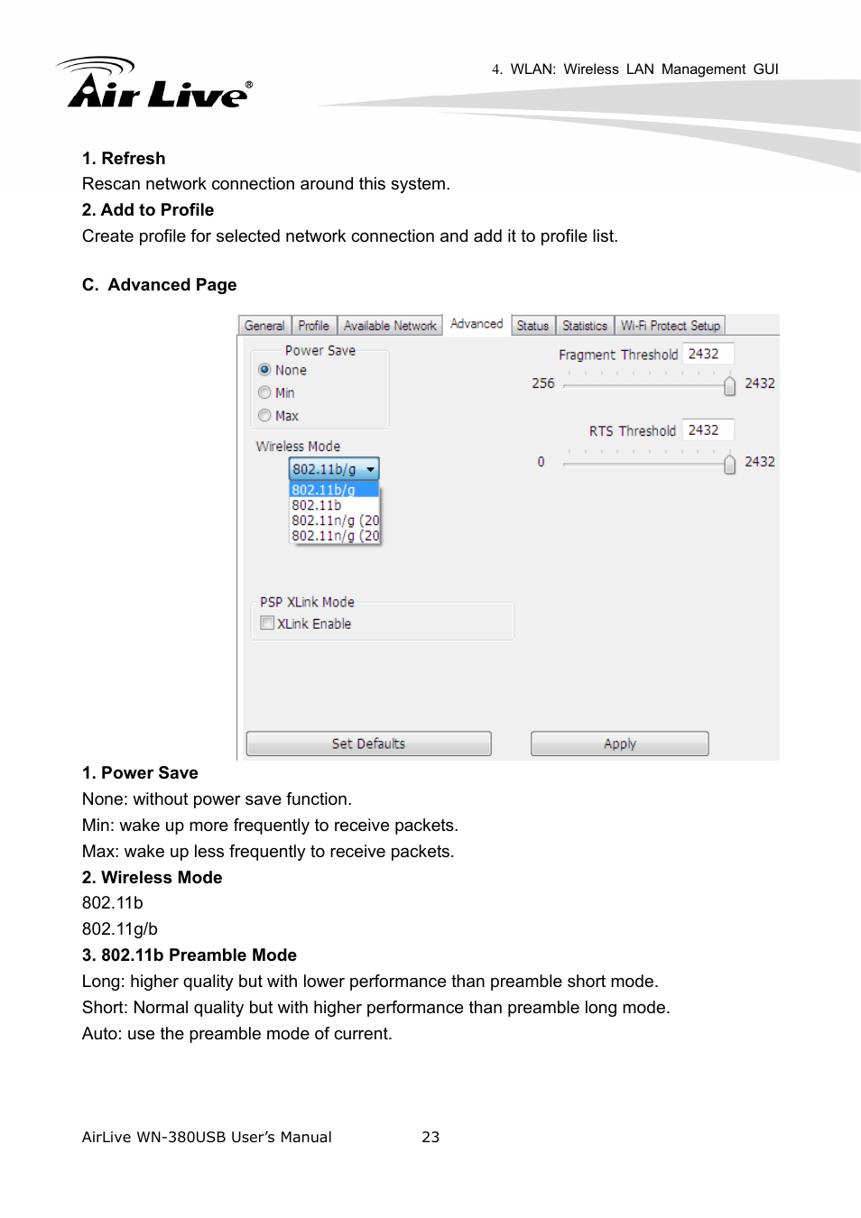AirLive WN-380USB User Manual | Page 27 / 42