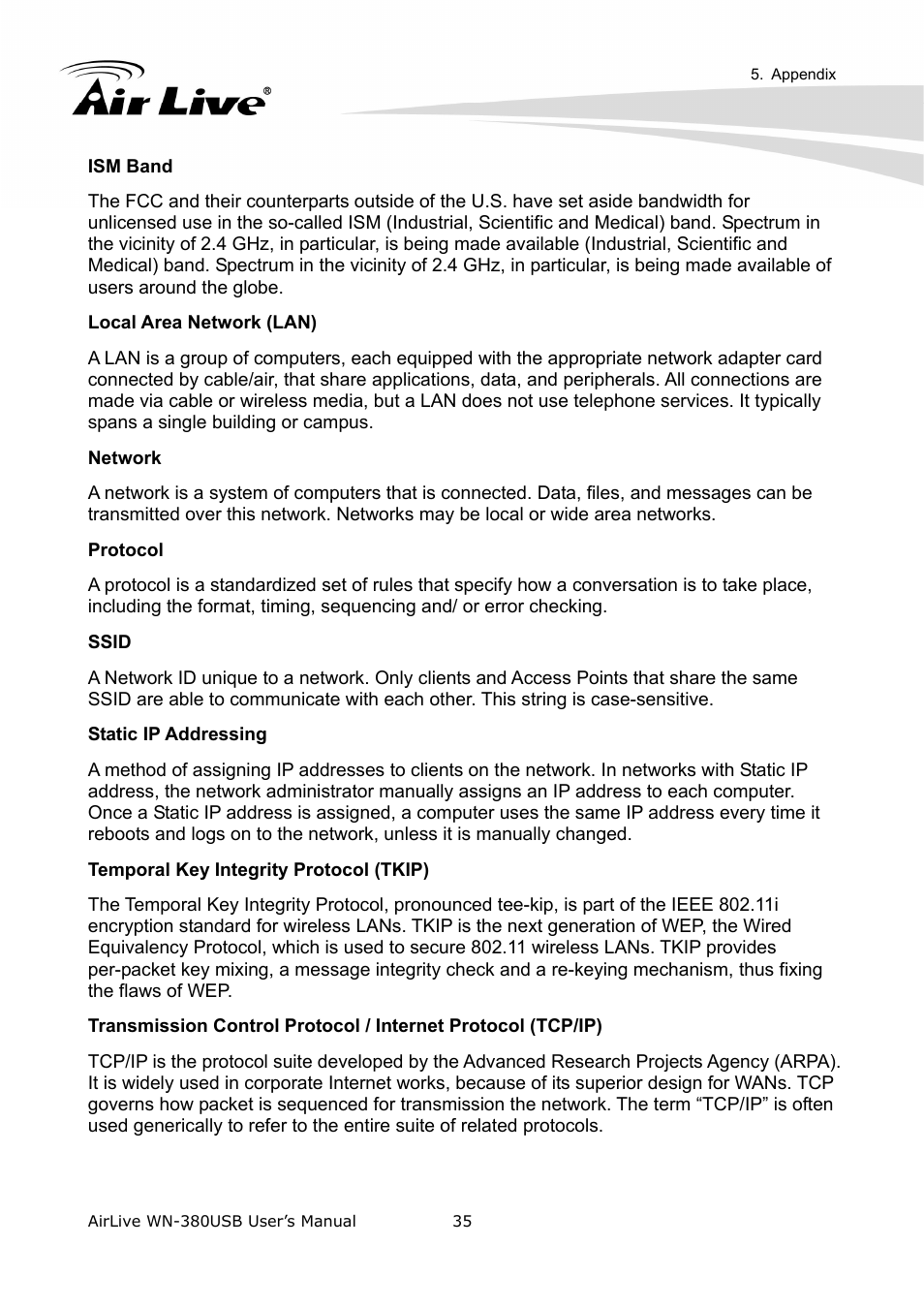 AirLive WN-380USB User Manual | Page 39 / 42