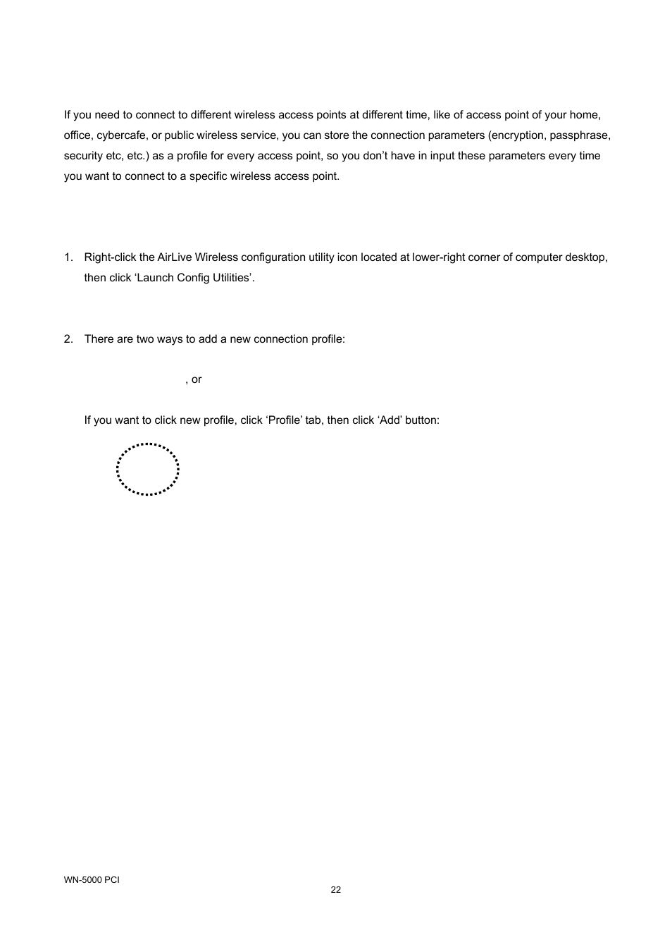 3 connection profile management | AirLive WN-5000PCI User Manual | Page 25 / 50