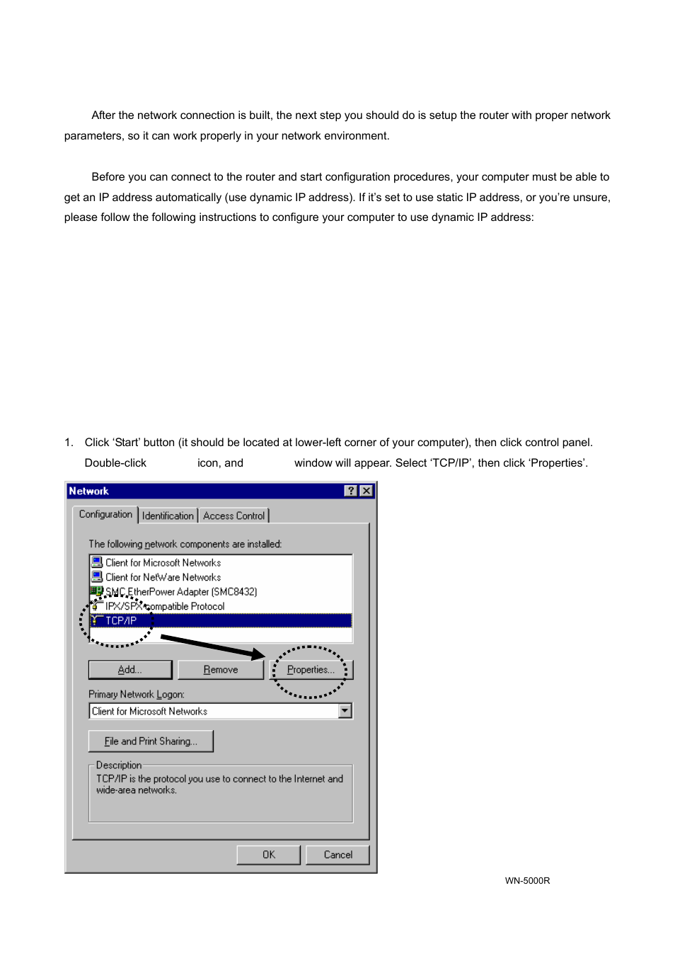 2-1 windows 95/98/me ip address setup | AirLive WN-5000R User Manual | Page 14 / 107