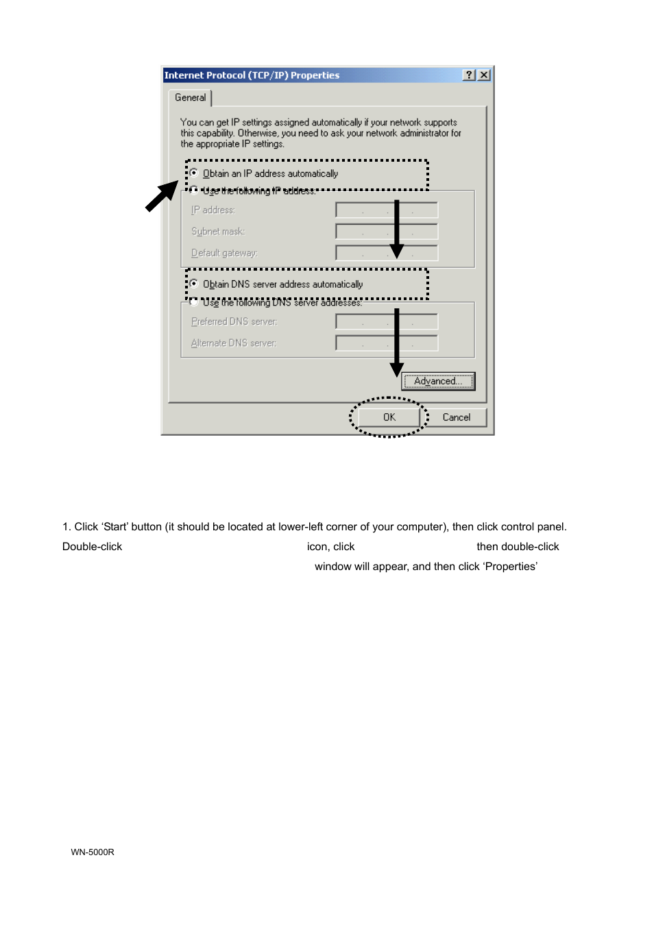 2-3windows xp ip address setup | AirLive WN-5000R User Manual | Page 17 / 107