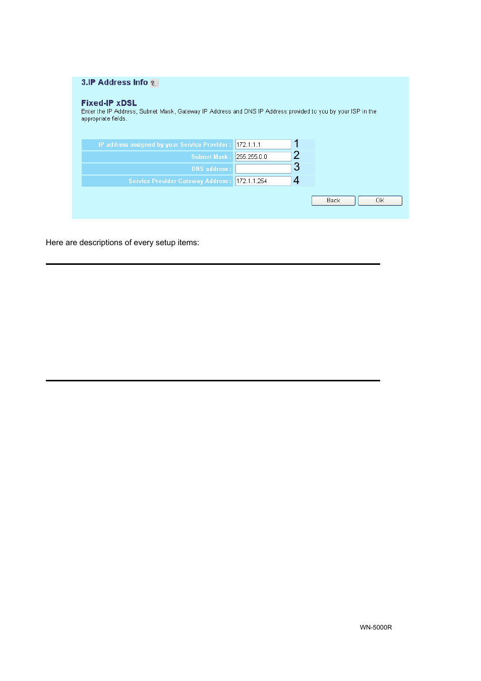 5-2 setup procedure for ‘static ip | AirLive WN-5000R User Manual | Page 40 / 107
