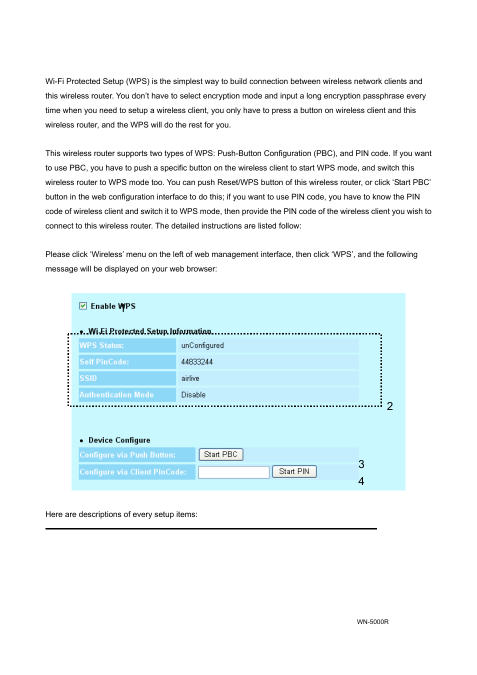 7-5 wi-fi protected setup (wps) | AirLive WN-5000R User Manual | Page 68 / 107