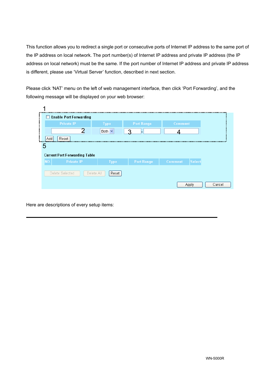 2-2 port forwarding | AirLive WN-5000R User Manual | Page 76 / 107