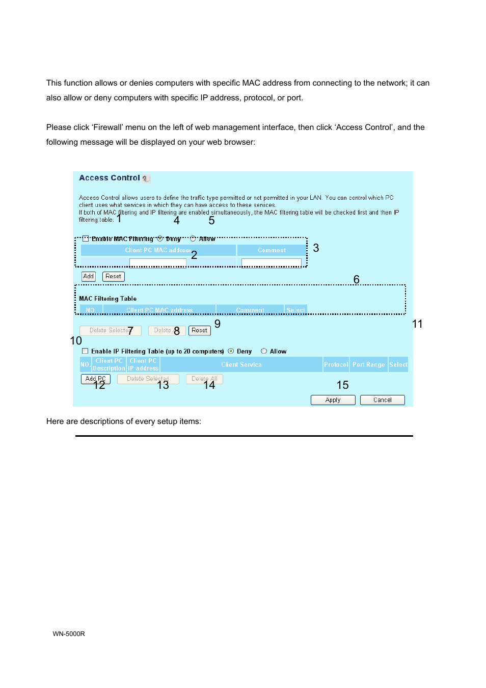 3-1 access control | AirLive WN-5000R User Manual | Page 83 / 107